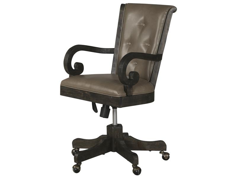 Clearance Magnussen Home Bellamy Upholstered Swivel Desk Chair is